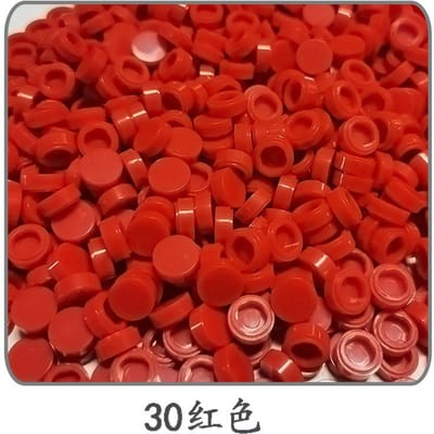 1000 stuks/partij Tegel 1x1 Rond 98138 Speciaal Blok MOC Bouwsteen Compacte Deeltjes Blokken Onderdelen Compatibel met LOGO Speelgoed