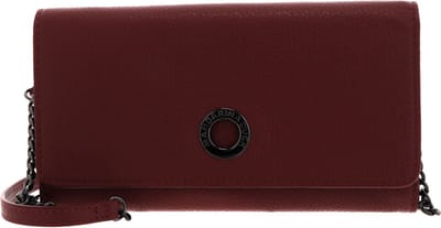 MANDARINA DUCK Leren Kaarthoes Schoudertas Mellow Leather Wallet Bag Mahogany Rood