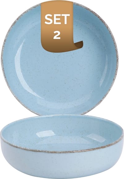 Palmer - Antigo - Schaal - Kom - 2 stuks - 47 cl - ø 15 cm - Lichtblauw - Porselein - Bordenset