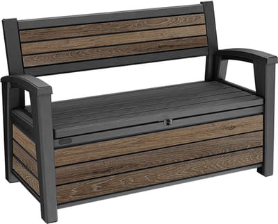 Keter Signature Opbergbank - 132,7 x 63,5 x 89,5 cm – Walnut