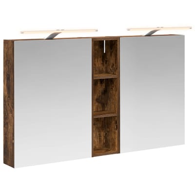 vidaXL - Badkamerkast - set - 3 - st - 120 - x - 14,5 - x - 70 - cm - Bewerkt - hout