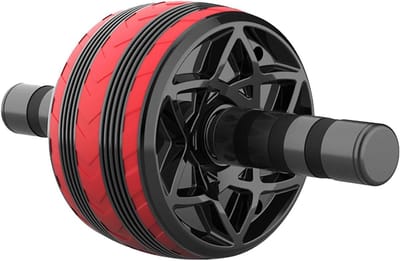 Ab Wheel - Core Trainer - Buikspier Training - Automatische Rebound - Compact Design - Rood