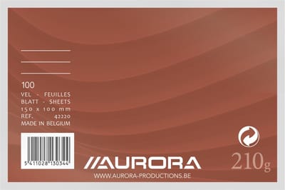 Aurora witte systeemkaarten, ft 10 x 15 cm, gelijnd, 210 g/m², pak van 100 stuks 10 stuks
