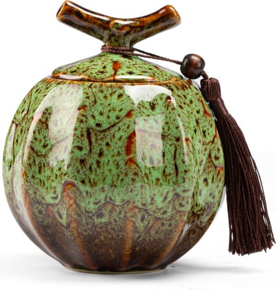 Luxe Begrafenis Urn - 470ML - Urn - Mini Crematie Urn - As Urn - Voor Huisdieren, Honden, Katten of Menselijk As - Crematie As - Mini Urn - GROEN