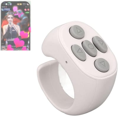 Draadloze afstandsbediening voor het omslaan van pagina's, Bluetooth ring afstandsbediening voor video afspelen en e-books, ideaal voor presentaties en lezingen