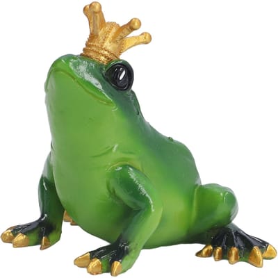 Statuette de Grenouille Sculpture Réaliste Mignonne Résine Synthétique Statue de Bureau Ornement pour Cuisine Chambre green