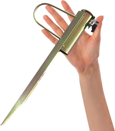 Strandparaplustandaard - Zandanker Grondanker - Parasol Beveiligen - Verzinkt Metaal - 42.5 cm - Zilver