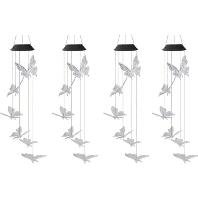 Zonnevlinder Windgongen, Kleurveranderende Zonnevlinderlichten Waterdichte Buiten Tuinverlichting Hangende Windgonglichten