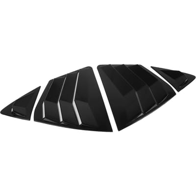 1 Paar Achterruit Lamellen Stevig ABS Links Rechts Zijruit Shutter Afdekking Sierlijst voor Camry XV80 Glanzend Zwart black