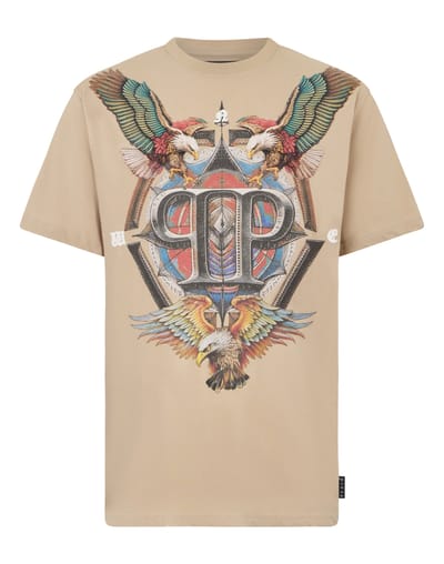 Round Neck T-Shirt Eagle Tattoo