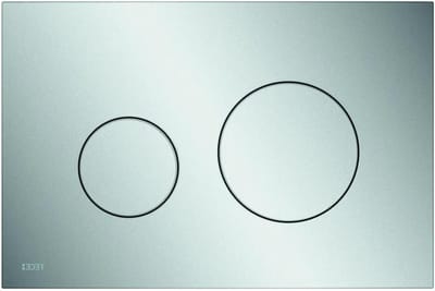 Bedieningsplaat Toilet - Dubbele Spoel - Toilet Functionaliteit - Vlak Design - 22x15 cm - Chroom Mat