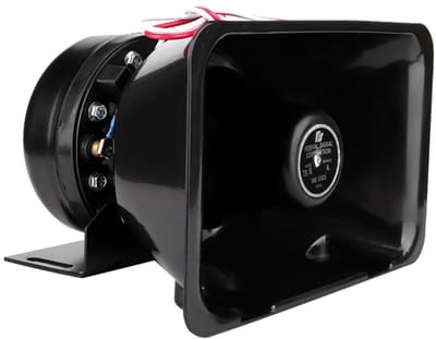 Autotoeter, gemaakt van slagvast, hoogwaardig kunststof en staal, zwart, 12V, 200W, geschikt voor auto's.