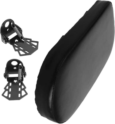 Fiets Passagier Voetsteunen - Fiets Pedaalsteunen Achter - Comfortabel Fietsen - Eenvoudige Montage - 30x15x4 cm - Zwart