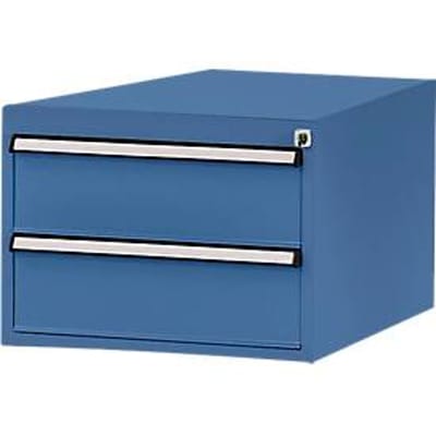 Manuflex onderbouw met schuifladen, voor werkbank Profi diepte 700 mm, briljantblauw