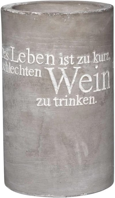 Wijnkoeler Beton - Das Leben ist zu kurz