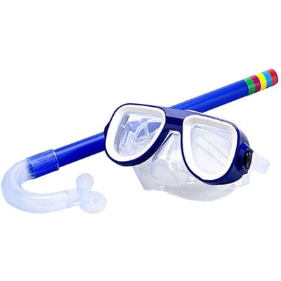 Kit de Snorkeling pour Enfants Masque de Snorkeling Scuba Lunettes de Natation Lunettes avec Tube Snorkel Sec Équipement de Plongée