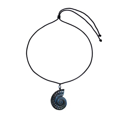 Cavill - Labradoriet Halsketting - Fancy Geslepen 128 ct & Ronde 2,2 ct Kraal - Verstelbare Boho Spiraal Hanger - Madagaskar Sieraden