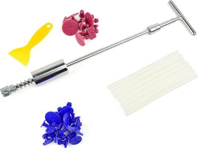 GEKO Interia hamer - schokdempend - 28 adapters - inclusief lijmsticks - veilig voor lak