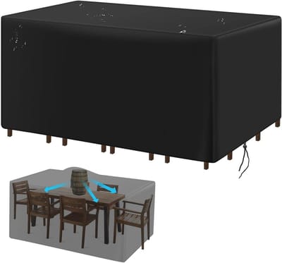 Waterdichte outdoor rotan hoekbank bankhoes 110 x 70 x 100 cm zwaar belastbare meubelhoes voor 2-, 3-zitsbankstoel en tafel, UV-bestendige bankhoes met rechthoekig ontwerp