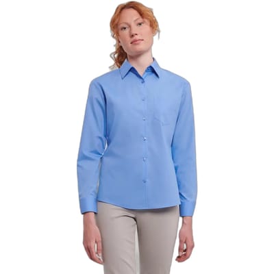 Dameshemd met lange mouwen Russell Athletic Poplin