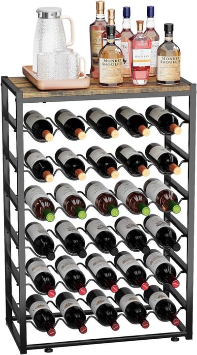 CLVP® Wijnrek Metaal – Flessenrek Wand – Ophangrek Wijnhouder – Premium