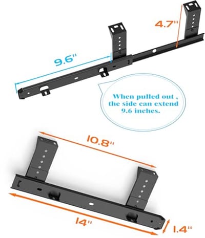Metalen schuiflade voor toetsenbord - Ideaal voor bureau en keuken | 356 mm