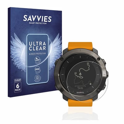Savvies - Screenprotector voor Suunto Traverse / Traverse Alpha - Folie Beschermfolie transparant 6 Stuks