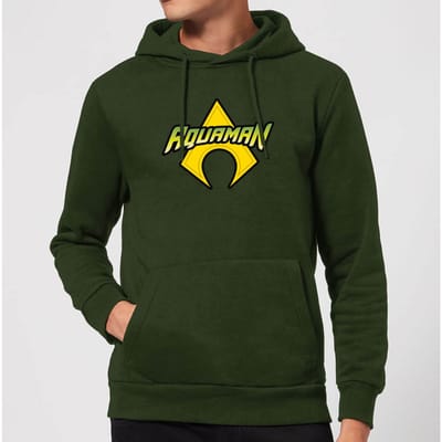 Justice League Aquaman Logo Hoodie - Forest Green - S