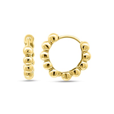 New Bling 9NBSAM-G230338 Gouden Oorringen Bolletjes - 14x3mm - 14 karaat - Goud