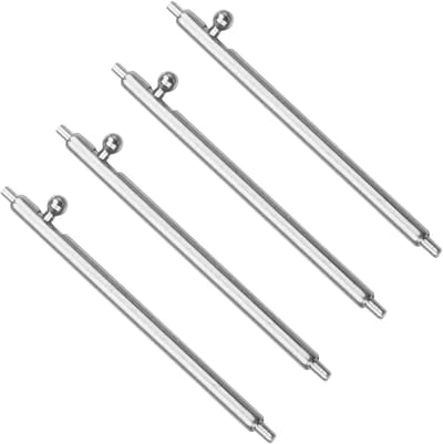 Veilige veerbouten voor horlogebanden, geschikt voor 22 mm, premium roestvrij staal, zilver, ideaal voor horloge reparatie en vervanging.