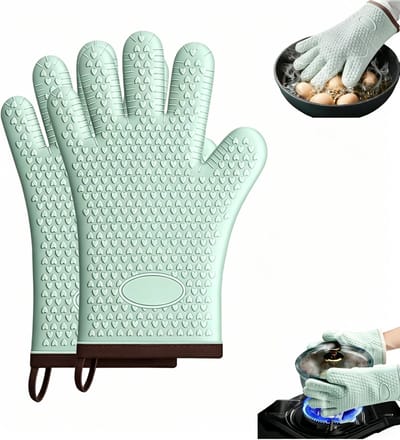 Ovenwanten - Bakhandschoenen - Siliconen Ovenhandschoenen Met Vingeruitsparingen – Hittebestendig Tot 260°C – Antislip & Ergonomisch