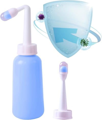 Draagbaar Reisbidet - Persoonlijke Douche - Hygiënisch Reinigen - Verstelbare Waterdruk - 18 cm - Wit