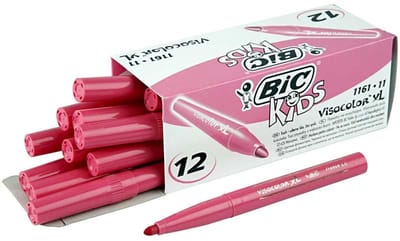 Bic Kleurstiften Visacolor Xl 3 Mm Roze 12 Stuks