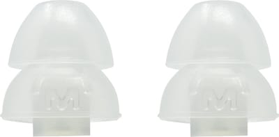 Etymotic ER201103 Dual Flange transparante vervangtips voor in-ear hoofdtelefoons Large 11mm (6 stuks)