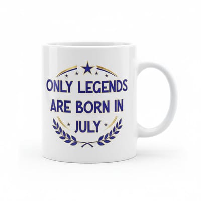 Only Legends Are Born in July Mok – 330 ml Keramische Koffiemok – Verjaardagscadeau voor In Juli Geborenen