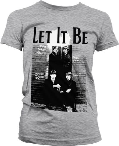 The Beatles Dames Tshirt -M- Let It Be Grijs