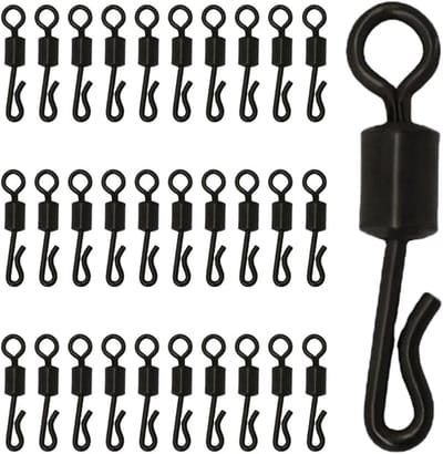 30 Stuks Snelle Verandering Draaischarnieren voor Vissen - Onmisbare Accessoire voor Vissers, Duurzaam en Betrouwbaar
