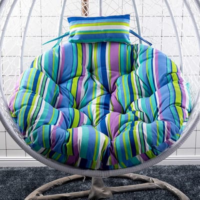 Cushion For Egg Chair Swing, Outdoor Hammock Chair Cushion Fluffy, Waterproof Hanging Egg Chair Cushion Replacement Shoes, Hammock Chair Cushion With Headrest And Armrests(K Diameter 120cm)