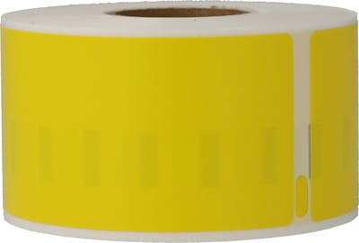 Dappaz - Dymo label 99010 GEEL Compatible - 89 x 28 mm - 260 Etiketten per Rol - Adresetiketten S0722370 - 1 Rol