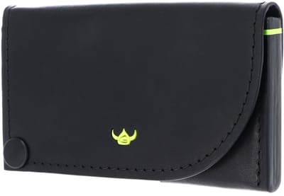 Golden Head Leren kaarthoes Neon RFID Protect Kartenetui (verschraubt) 4457 Schwarz zwart