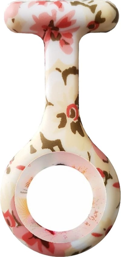 Fako® - Verpleegstershorloge - Zusterhorloge - Verpleegster Horloge - Siliconen Hoesje Print - Bouquet