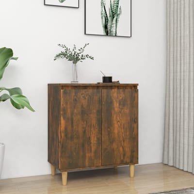 vidaXL - Dressoir - 60x35x70 - cm - bewerkt - hout - gerookt - eikenkleurig