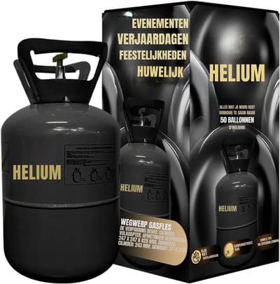 DYNA® Helium Tank voor Ballonnen - Helium Tank - Zwart - 25cm x 25cm x 43cm