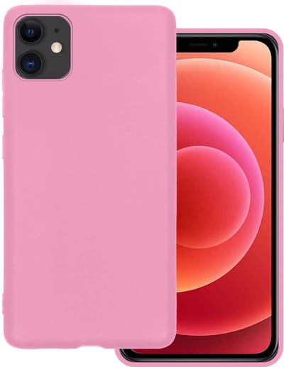 Hoesje Geschikt voor Apple iPhone 11 - Sterk & Shockproof - Hoes Cover - Siliconen Case - Lichtroze
