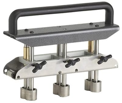 Dailygoods- Buigmachine Met 3 Stations - Metalen Buiggereedschap - V-vormige Rol - Vouwhoogte 13-130 Mm - Buigen Tot 90 Graden - Geschikt Voor Staal/Aluminium/Koper