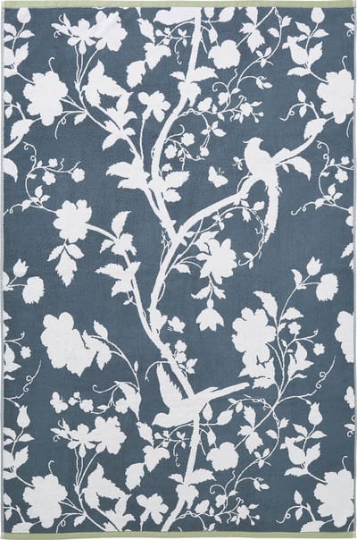 Laura Ashley Oriental Garden Badlaken - Bloemen - 100x150cm - Blauw