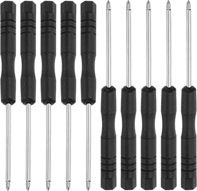 Mini Tri-Point Schroevendraaier Set, 0.6mm Y-Type Hoofd voor Horloge, Zonnebril en Elektronica Reparatie, 10 Stuks