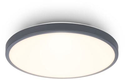 BRILONER Competo – LED Plafondlamp met warm wit licht – 12W – 1.300Lm – Ø24 cm – antraciet