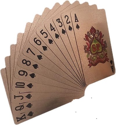 Speelkaarten goud - Pokerkaarten - Kaartspel - waterdicht - 2 sets