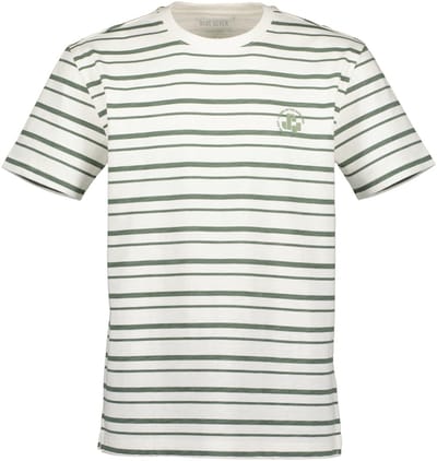 Blue Seven - Shirt 302829 groen / wit streep KM - maat M